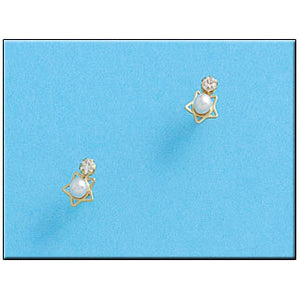 PENDIENTES ORO 18KL PERLAS