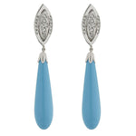 PENDIENTES ORO 18KL TURQUESA SINTETICA