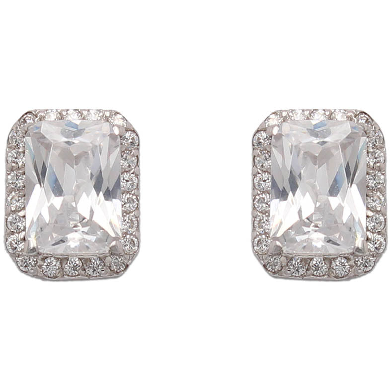 PENDIENTES ORO BLANCO 18KL