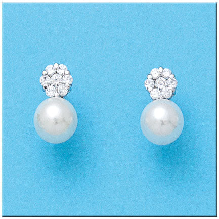 PENDIENTES ORO BLANCO 18KL