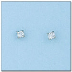 PENDIENTES ORO BLANCO 18KL - 3X3