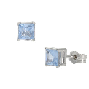 PENDIENTES ORO BLANCO 18KL - 4.5X4.5MM