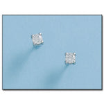 PENDIENTES ORO BLANCO 18KL - 4X4