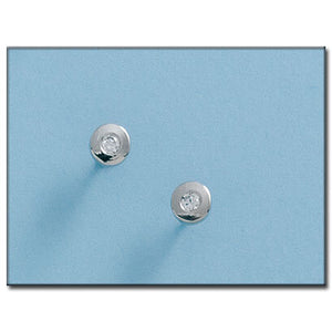 PENDIENTES ORO BLANCO 18KL - 5MM