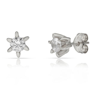 PENDIENTES ORO BLANCO 18KL CIRCONITA