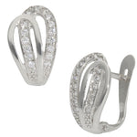 PENDIENTES ORO BLANCO 18KL CIRCONITAS