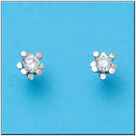 PENDIENTES ORO BLANCO 18KL CIRCONITAS