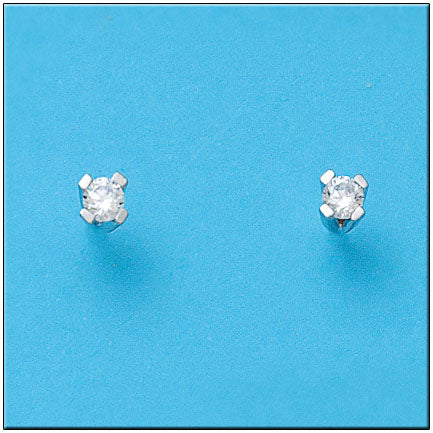 PENDIENTES ORO BLANCO 18KL CIRCONITAS