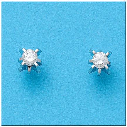 PENDIENTES ORO BLANCO 18KL CIRCONITAS