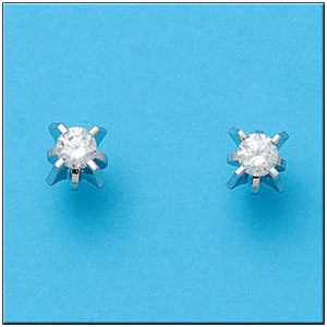PENDIENTES ORO BLANCO 18KL CIRCONITAS