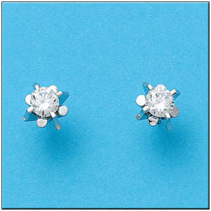 PENDIENTES ORO BLANCO 18KL CIRCONITAS