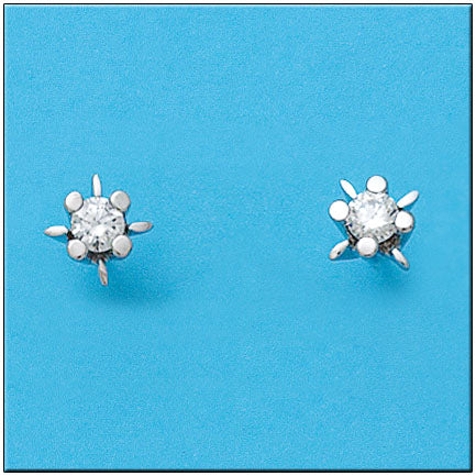 PENDIENTES ORO BLANCO 18KL CIRCONITAS