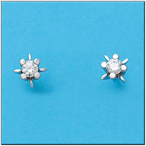 PENDIENTES ORO BLANCO 18KL CIRCONITAS