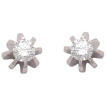 PENDIENTES ORO BLANCO 18KL CIRCONITAS