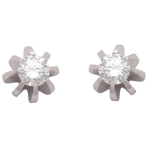 PENDIENTES ORO BLANCO 18KL CIRCONITAS