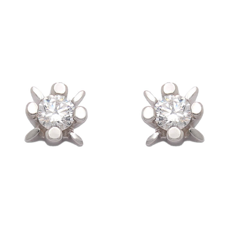 PENDIENTES ORO BLANCO 18KL CIRCONITAS
