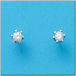 PENDIENTES ORO BLANCO 18KL CIRCONITAS
