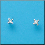 PENDIENTES ORO BLANCO 18KL CIRCONITAS