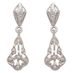 PENDIENTES ORO BLANCO 18KL CIRCONITAS