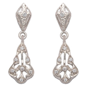 PENDIENTES ORO BLANCO 18KL CIRCONITAS
