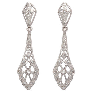 PENDIENTES ORO BLANCO 18KL CIRCONITAS