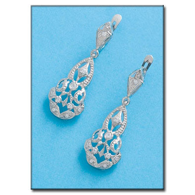PENDIENTES ORO BLANCO 18KL CIRCONITAS