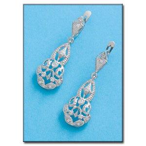 PENDIENTES ORO BLANCO 18KL CIRCONITAS