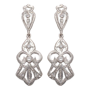 PENDIENTES ORO BLANCO 18KL CIRCONITAS