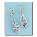 PENDIENTES ORO BLANCO 18KL CIRCONITAS