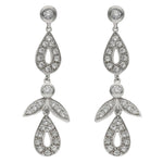 PENDIENTES ORO BLANCO 18KL CIRCONITAS - 13x42MM
