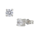PENDIENTES ORO BLANCO 18KL CIRCONITAS - 5.50MM