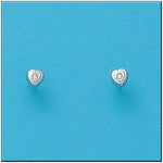 PENDIENTES ORO BLANCO 18KL CORAZON