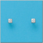 PENDIENTES ORO BLANCO 18KL CUADRADOS