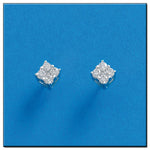 PENDIENTES ORO BLANCO 18KL DIAMANTES