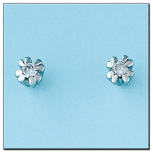 PENDIENTES ORO BLANCO 18KL DIAMANTES