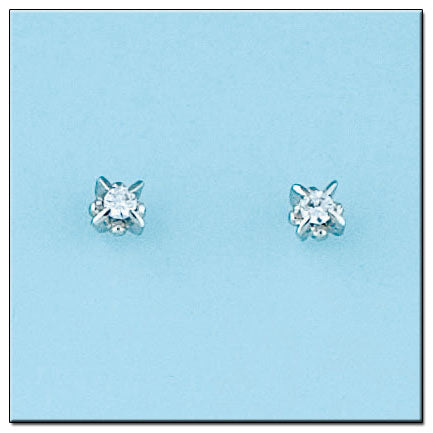PENDIENTES ORO BLANCO 18KL DIAMANTES