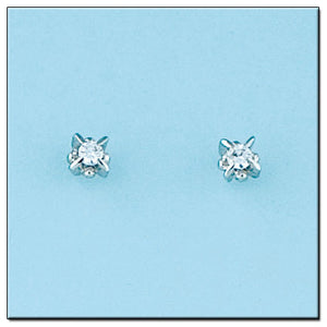 PENDIENTES ORO BLANCO 18KL DIAMANTES