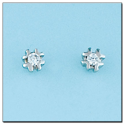 PENDIENTES ORO BLANCO 18KL DIAMANTES