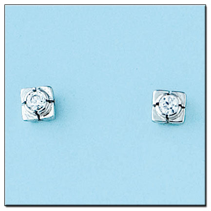PENDIENTES ORO BLANCO 18KL DIAMANTES