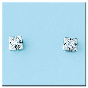 PENDIENTES ORO BLANCO 18KL DIAMANTES