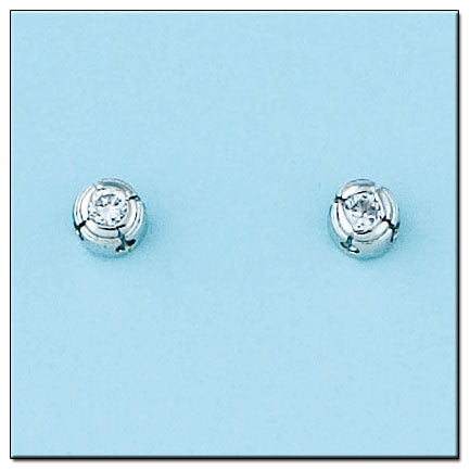 PENDIENTES ORO BLANCO 18KL DIAMANTES