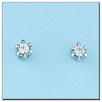 PENDIENTES ORO BLANCO 18KL DIAMANTES