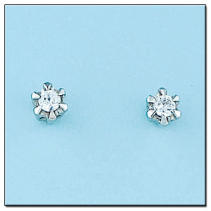 PENDIENTES ORO BLANCO 18KL DIAMANTES