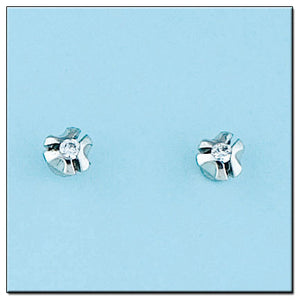 PENDIENTES ORO BLANCO 18KL DIAMANTES