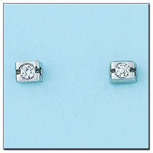 PENDIENTES ORO BLANCO 18KL DIAMANTES