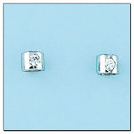PENDIENTES ORO BLANCO 18KL DIAMANTES