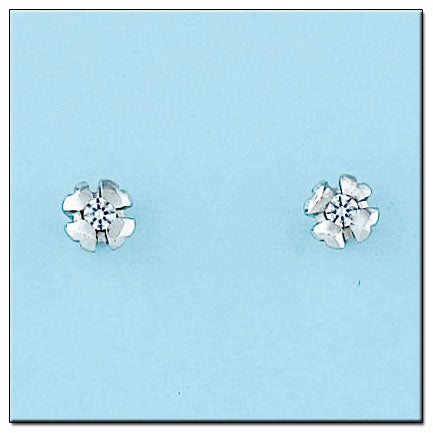 PENDIENTES ORO BLANCO 18KL DIAMANTES