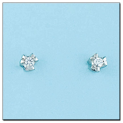PENDIENTES ORO BLANCO 18KL DIAMANTES