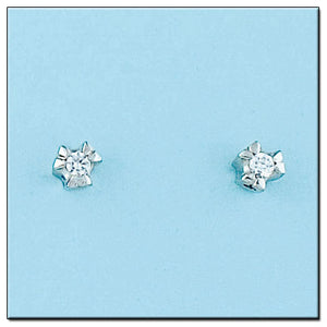 PENDIENTES ORO BLANCO 18KL DIAMANTES