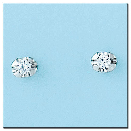 PENDIENTES ORO BLANCO 18KL DIAMANTES